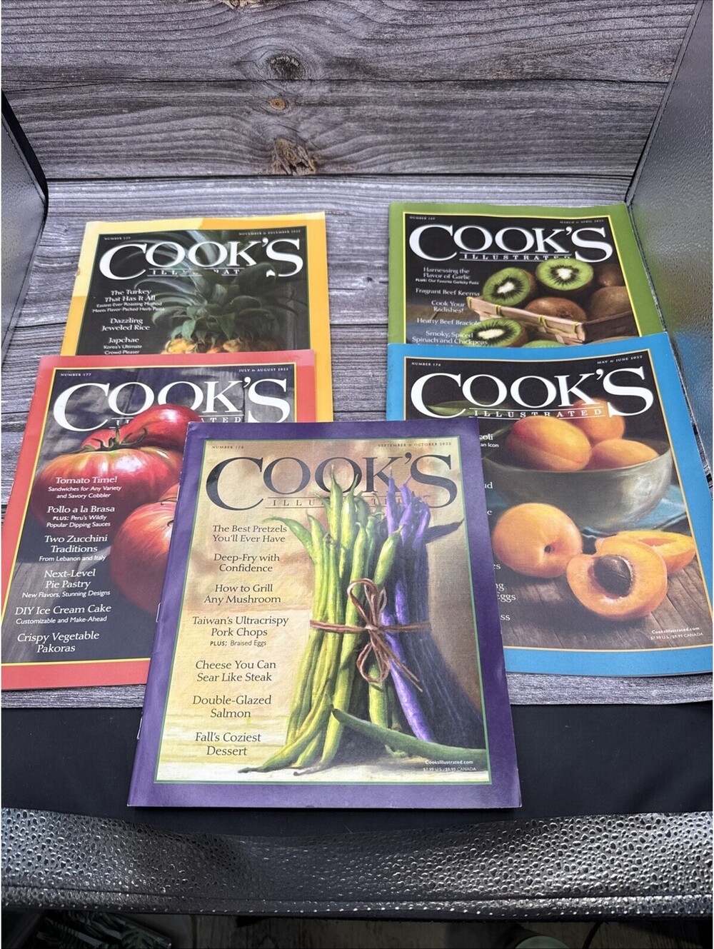 Set of 5 Cook's Illustrated Magazines Issues #169 179, 178, 177, 176 2022 EUC